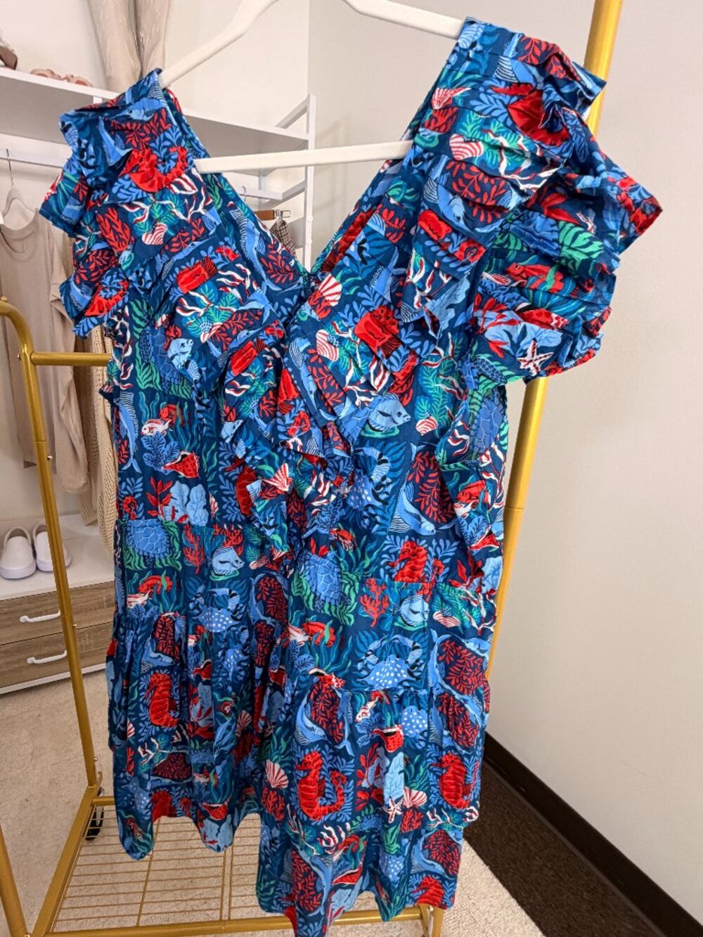 PrintFresh Ruffle Mini Dress - Picture 2 of 4
